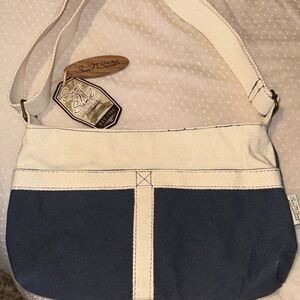 Blue and White Women's Bag